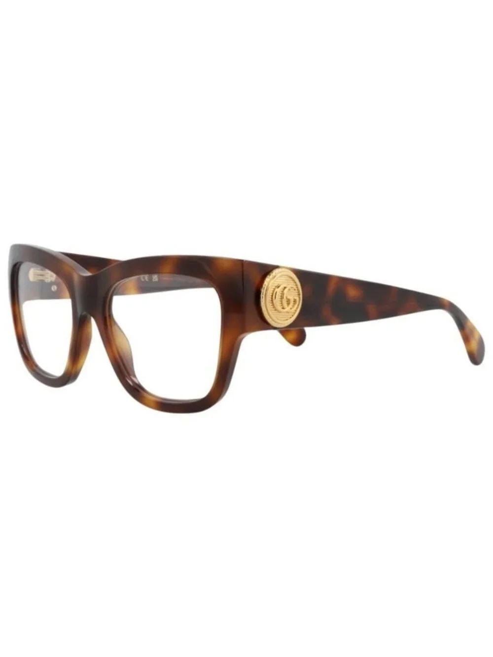 New Gucci Womens Square/Rectangle Havana Havana Transparent Fashion Designer Eye